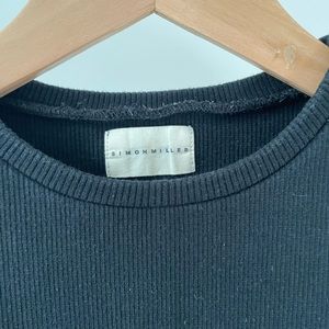 Simon Miller 'Drigg' Ribbed Crewneck T-Shirt Dress